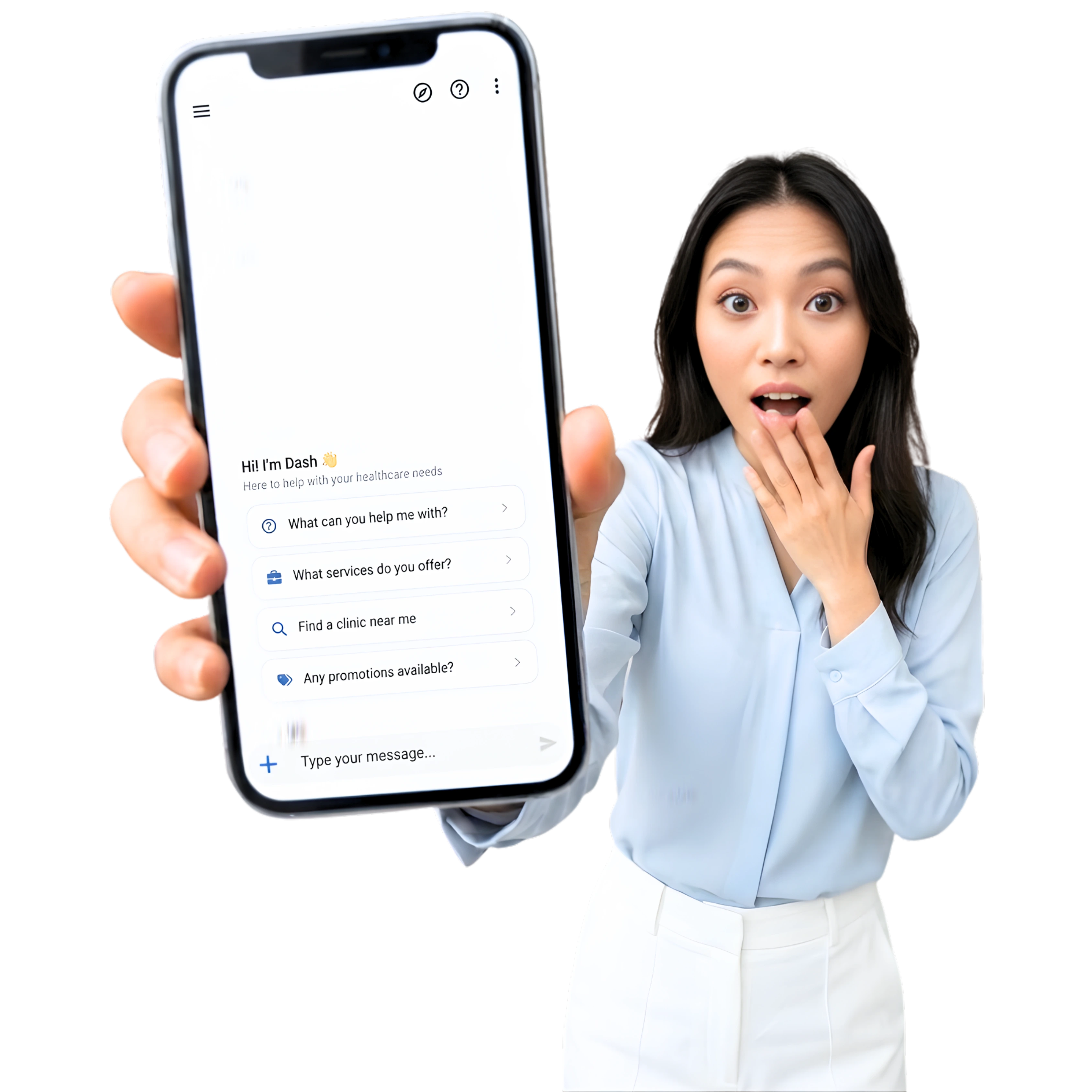 Dash AI app — chat like a friend, personalized advice, one-tap booking